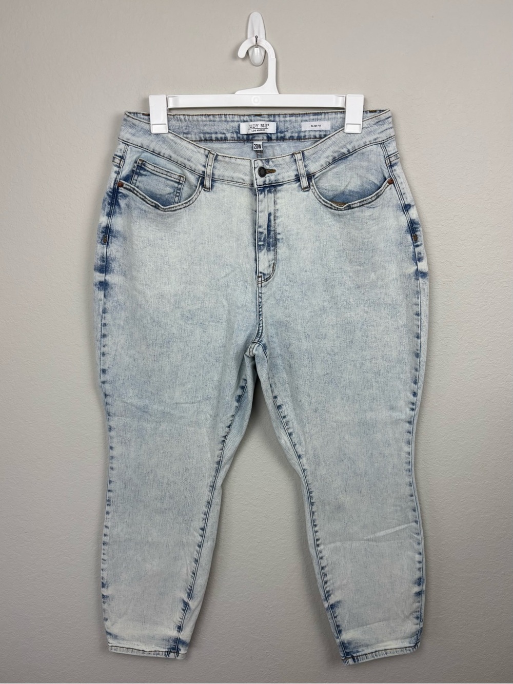 Judy Blue Acid Wash High Rise Slim Fit Jeans Size 20 Plus Retro 80s Denim